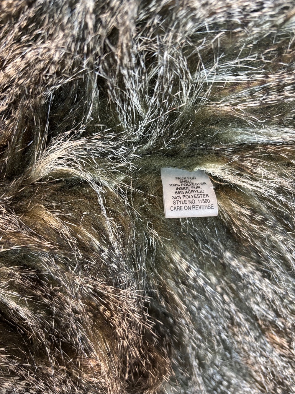 Vintage Dolce Cabo Olive Faux Fur Trim Suede Vest - Picture 5 of 7